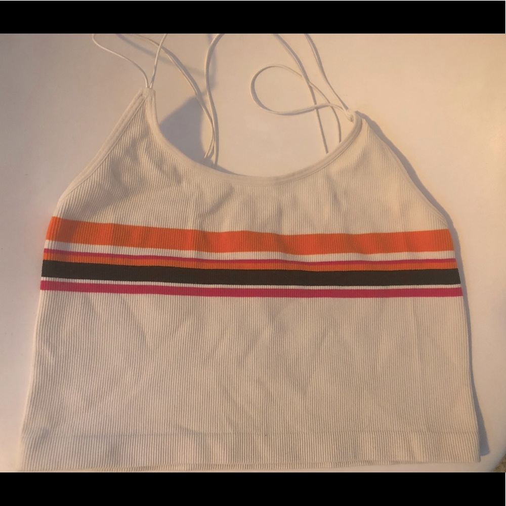 Cord strap cropped tank